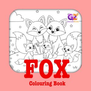 Fox colouring Book pages