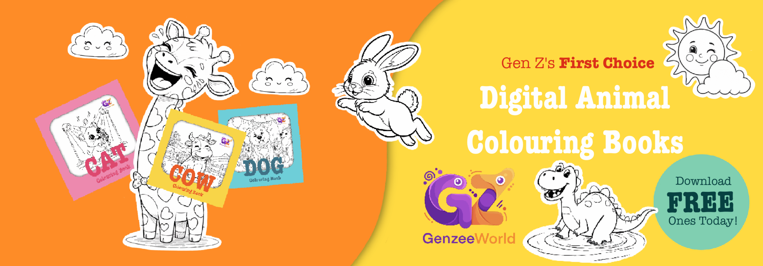 download free coloruing books by gen zee world