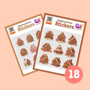 ginger bread stickers