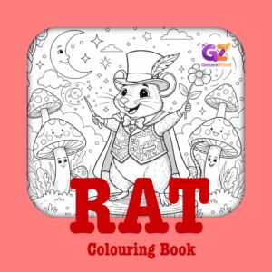 rat colouring book pages digital download by gen zee world