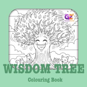 wisdom tree colouring book pages - digital download by gen zee world