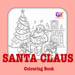 santa clau colouring book pages
