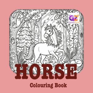 horse colouring book by gen zee world