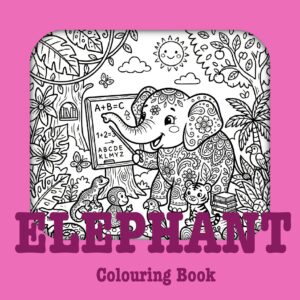 elephant colouring book by gen zee world