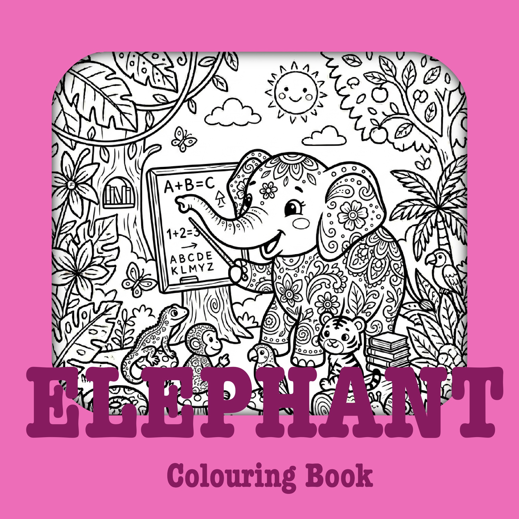elephant colouring book by gen zee world