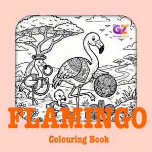 Flamingo animal colouring Book by Gen Zee World