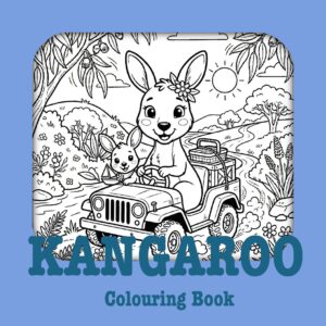 kangaroo animal colouring book by gen zee world
