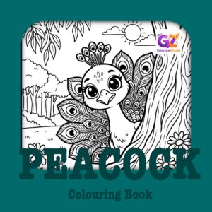 Peacock colouring book by Gen Zee World