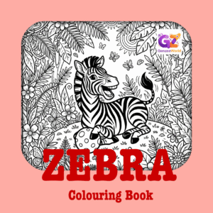 zebra colouring books for kids by gen zee world