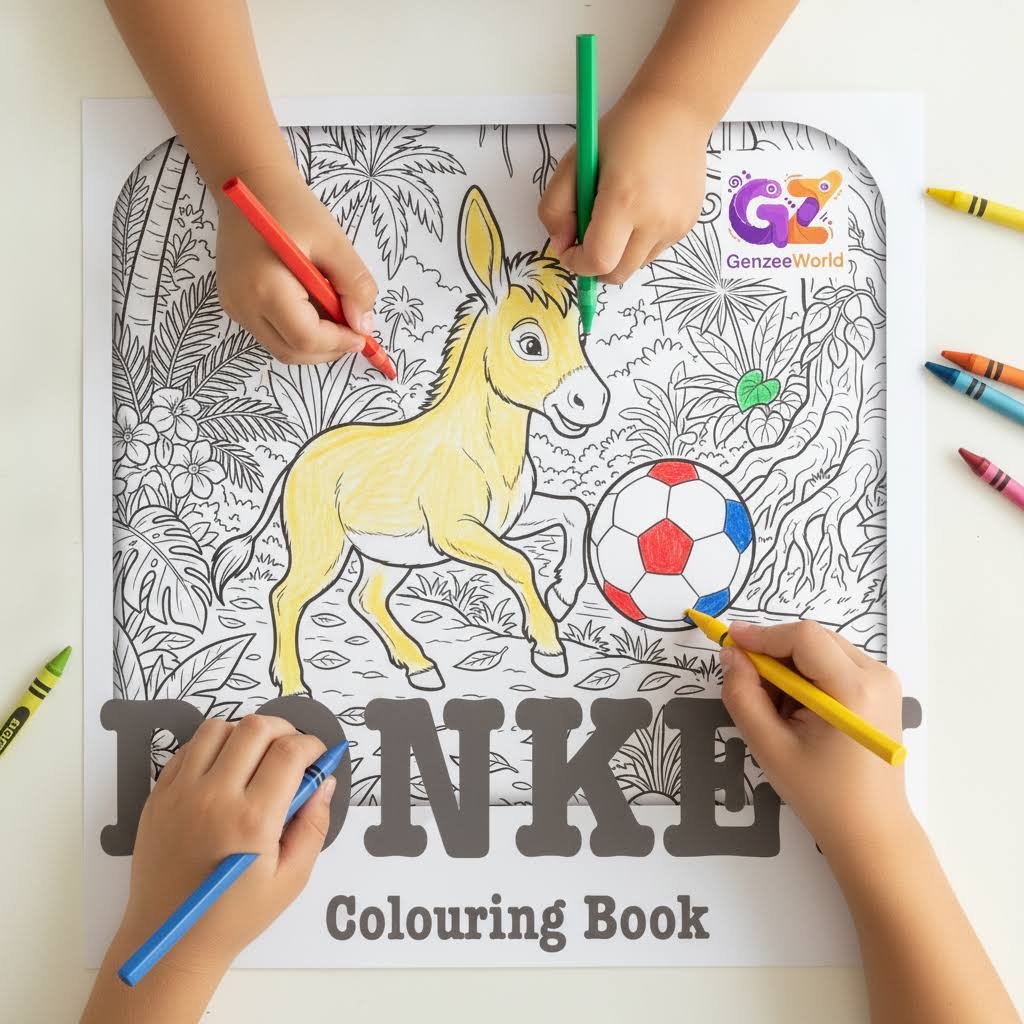 animal colouring e-book free printable download in United States, Australia, India, Malaysia by Gen Zee World