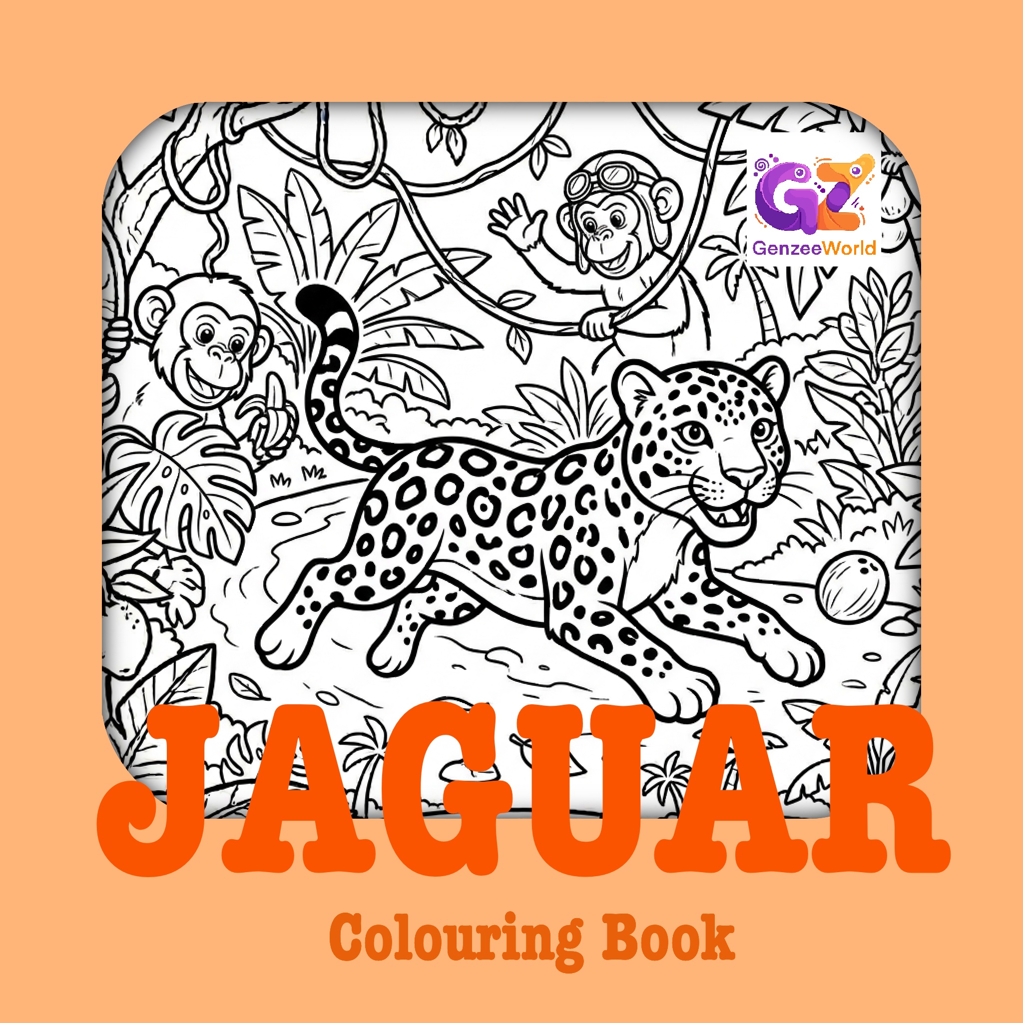 jaguar colouring book by gen zee world