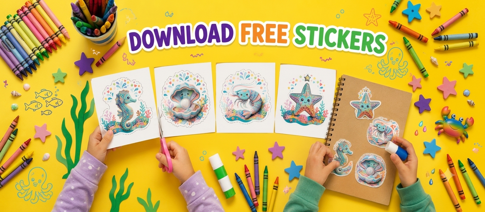 free downloadable animal stickers for kids by Gen Zee World Delhi, mumbai, bangalore