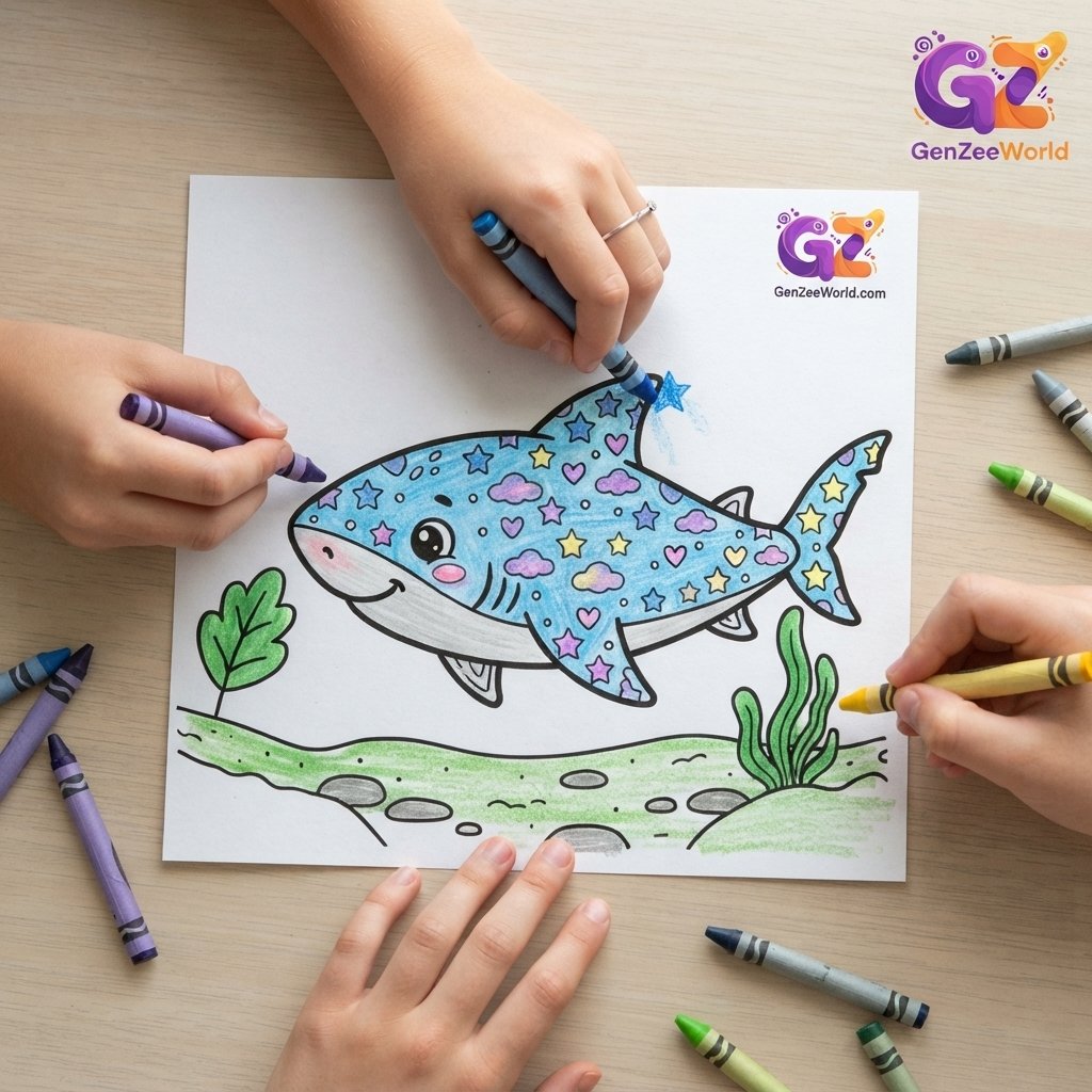 starfish colouring book for kids digital download by gen zee world - No.1 animal Colouring book for Kids and adults