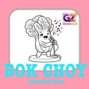 Bok Choy Vegetable colouring book for kids by gen zee world