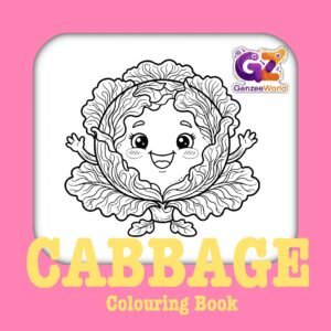 Cabbage vegetable colouring book for kids by gen zee world usa-australia-india-china