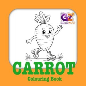 Carrot vegetable colouring for kids by gen zee world