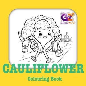 Cauliflower vegetable colouring book for kids by gen zee world