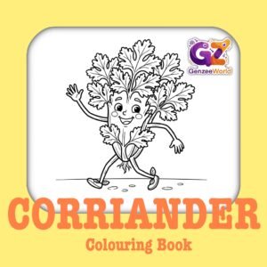 Corriander vegetable colouring book for kids by gen zee world usa-australia-india-china