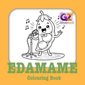 Edamame vegetable colouring book for kids by gen zee world