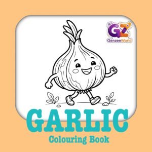Garlic vegetable colouring book for kids by gen zee world
