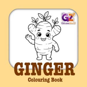 ginger vegetable colouring book for kids by gen zee world