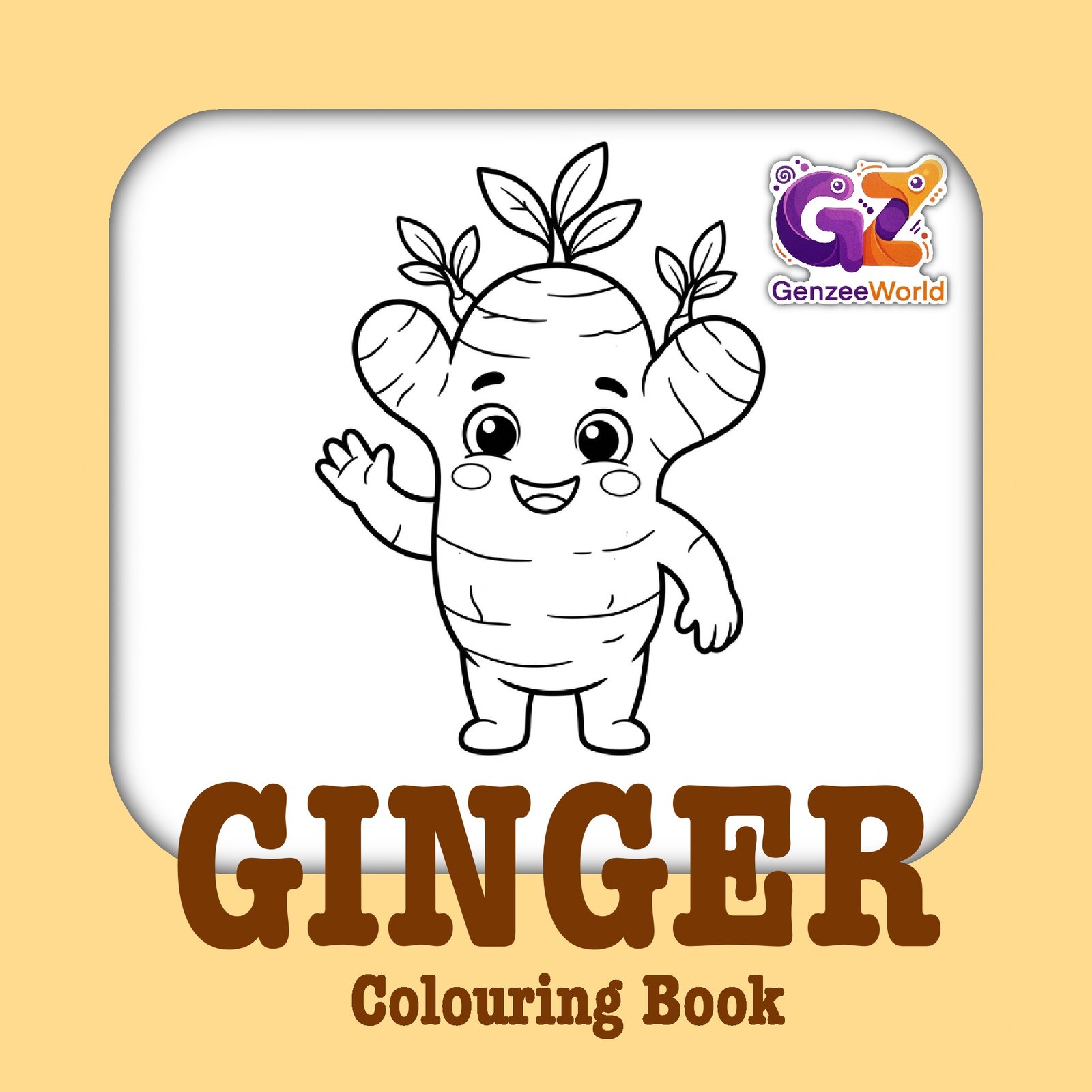 ginger vegetable colouring book for kids by gen zee world