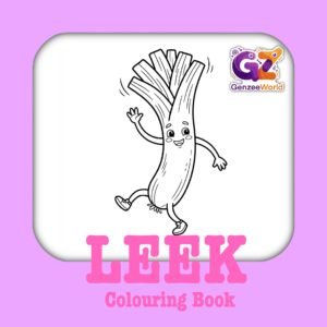 Leek colouring book for kids by gen zee world