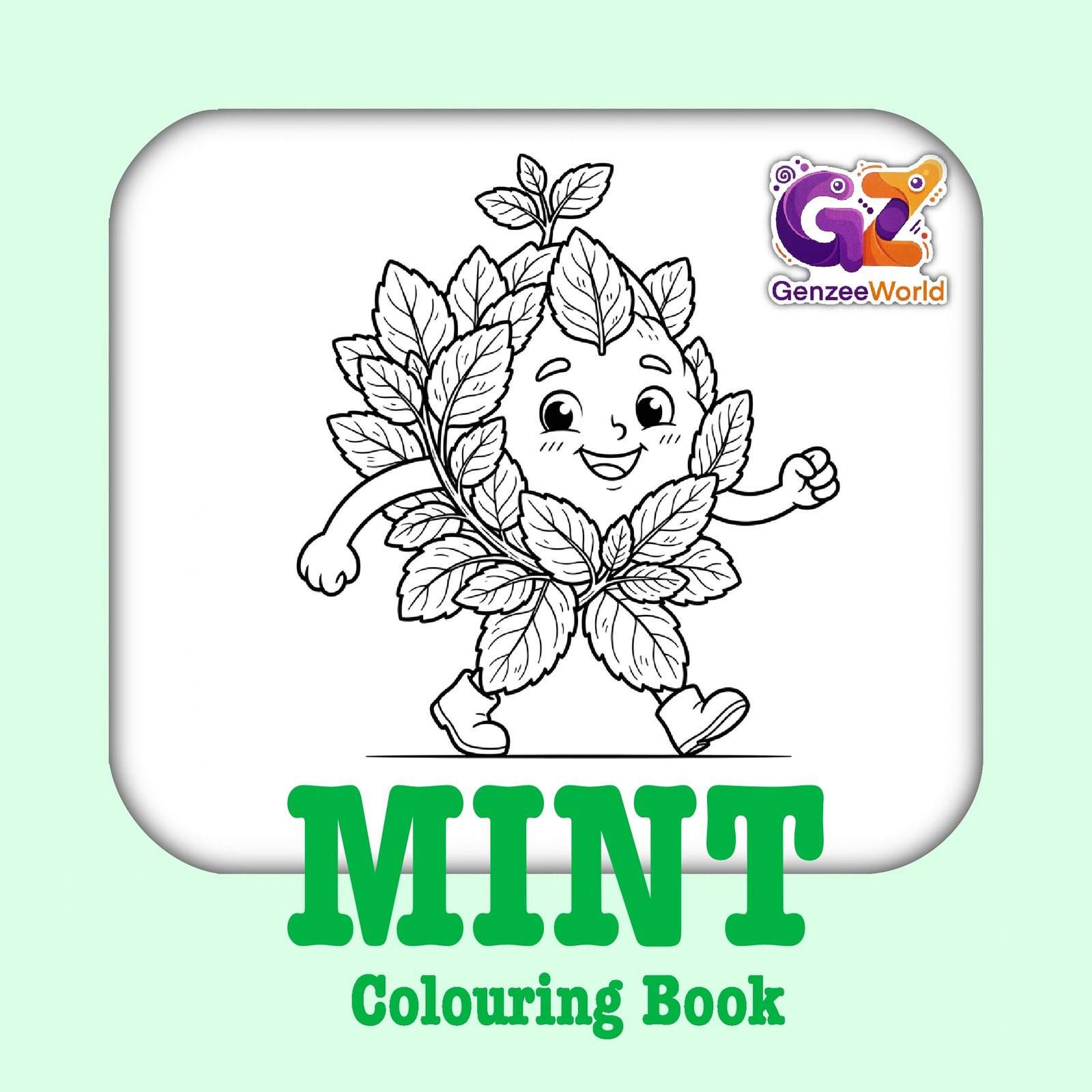 Mint Vegetable colouring book for kids by gen zee world - vegetable colouring book pages