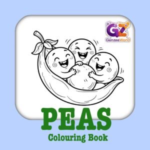 Peas vegetable colouring book for kids by gen zee world usa-australia-india-china-japan