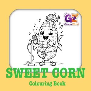 Sweet Corn Colouring Book - Digital PDF Download