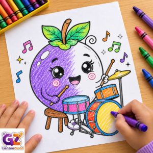 blueberry colouring e-book for kids by gen zee world -unitedstates-canada-india-australia-nepal-singapore