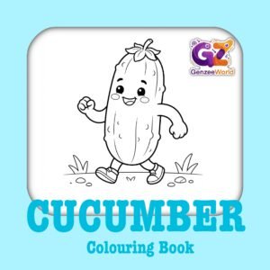 cucmber vegetable colouring book by gen zee world for kids at home or school - India-australia-malaysia-singapore