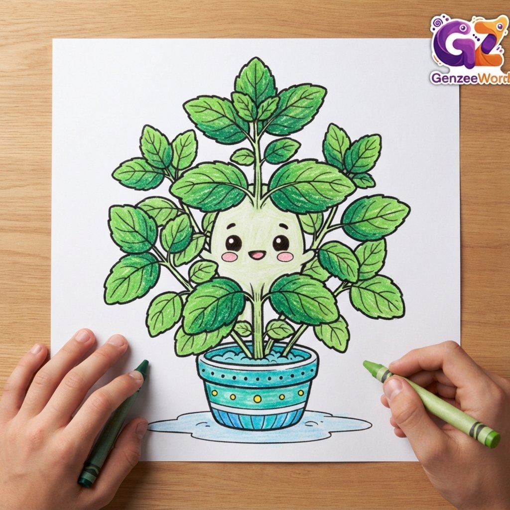 mint colouring book for kids by gen zee world
