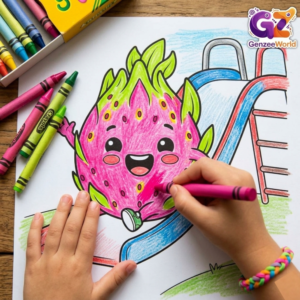 dragonfruit colouring ebook for kids downloadable prints by gen zee world united states australia singapore india