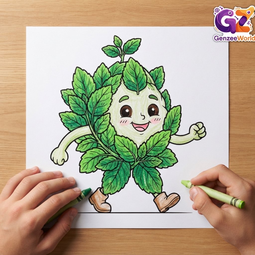 mint colouring book for kids by gen zee world