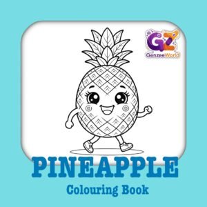 Pineapple fruits colouring book by gen zee world usa, canada, australia, singapore