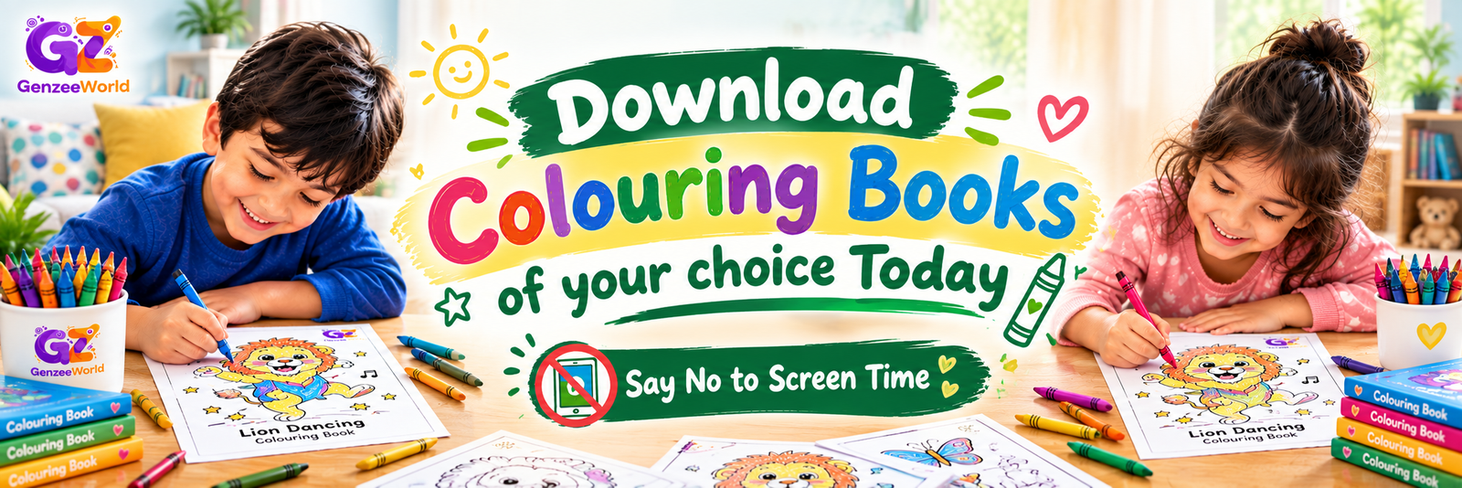 Digital colouring book for kids by gen zee world australia india china japan malaysia united states